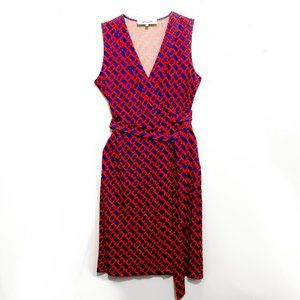 Diane Von Furstenberg Irina Chainlink Wrap Dress